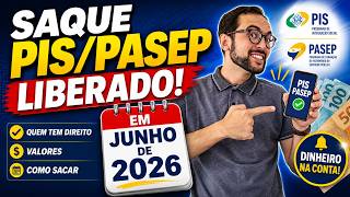 NOVO SAQUE PIS/PASEP 15/06/2026 - LIBERADO PAGAMENTOS ABONO SALARIAL ANO BASE 2024 CALENDÁRIO 2026