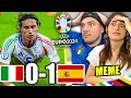 ITALIA vs SPAGNA 0-1 - EURO 2024 REAZIONE del WEB ai MEME! (con mia figlia e mia moglie)
