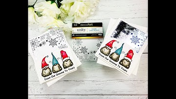 Unity Quick Tip: Foiled Gnome Cards- 1 Toner Sheet- 2 Backgrounds