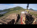 Timber truck loading Ytrehovden, Norway