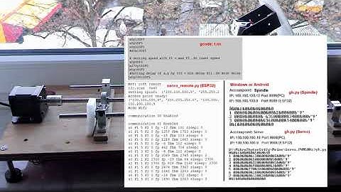 Micropython remote Servo Pan Tilt  and Stepprer Slider from PC or Android to ESP32