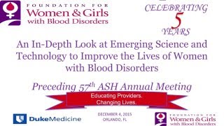 Welcome to FSS Preceding 57th ASH Annual Meeting