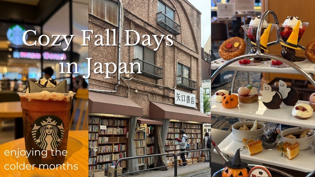 Enjoying cozy fall vibes in Tokyo, Jimbocho, afternoon tea, fall drinks, cafes