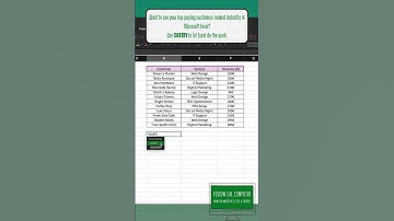 📊 How to Use the SORTBY Formula in Excel to Sort Customers by Revenue ✅