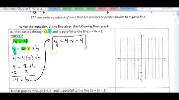 Coordinate Geometry - Writing Parallel & Perpendicular Lines