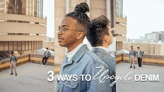 3 Ways to Upcycle Denim! | How to | Men's Fashion | Happily Dressed