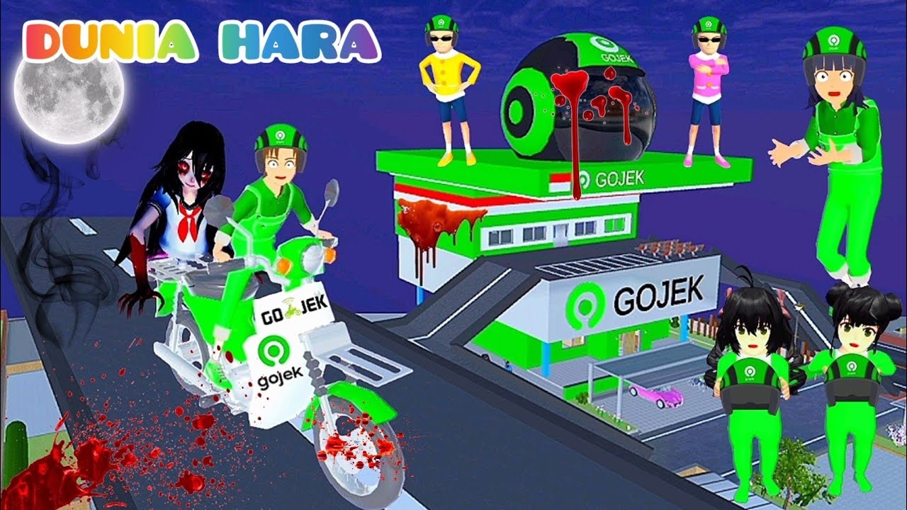 Yuta Buka Cabang Markas Gojek | Yuta Bawa Penumpang Hantu Teke Teke 😱 Yuta Panik | Sakura School