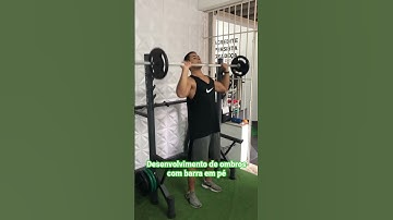 Desenvolvimento de ombros com barra em pé - Prof. Matheus Gomes #shorts