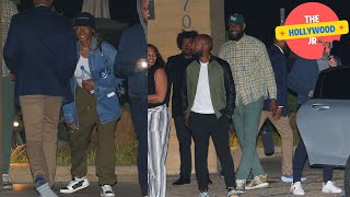 LEBRON JAMES AND WIFE SAVANNAH JAMES ENJOY A DINNER DATE ALONG WITH ROMEO TRAVIS AT NOBU IN MALIBU!!