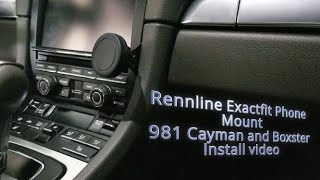 Porsche 981 Rennline Exactfit Phone Mount Install Video