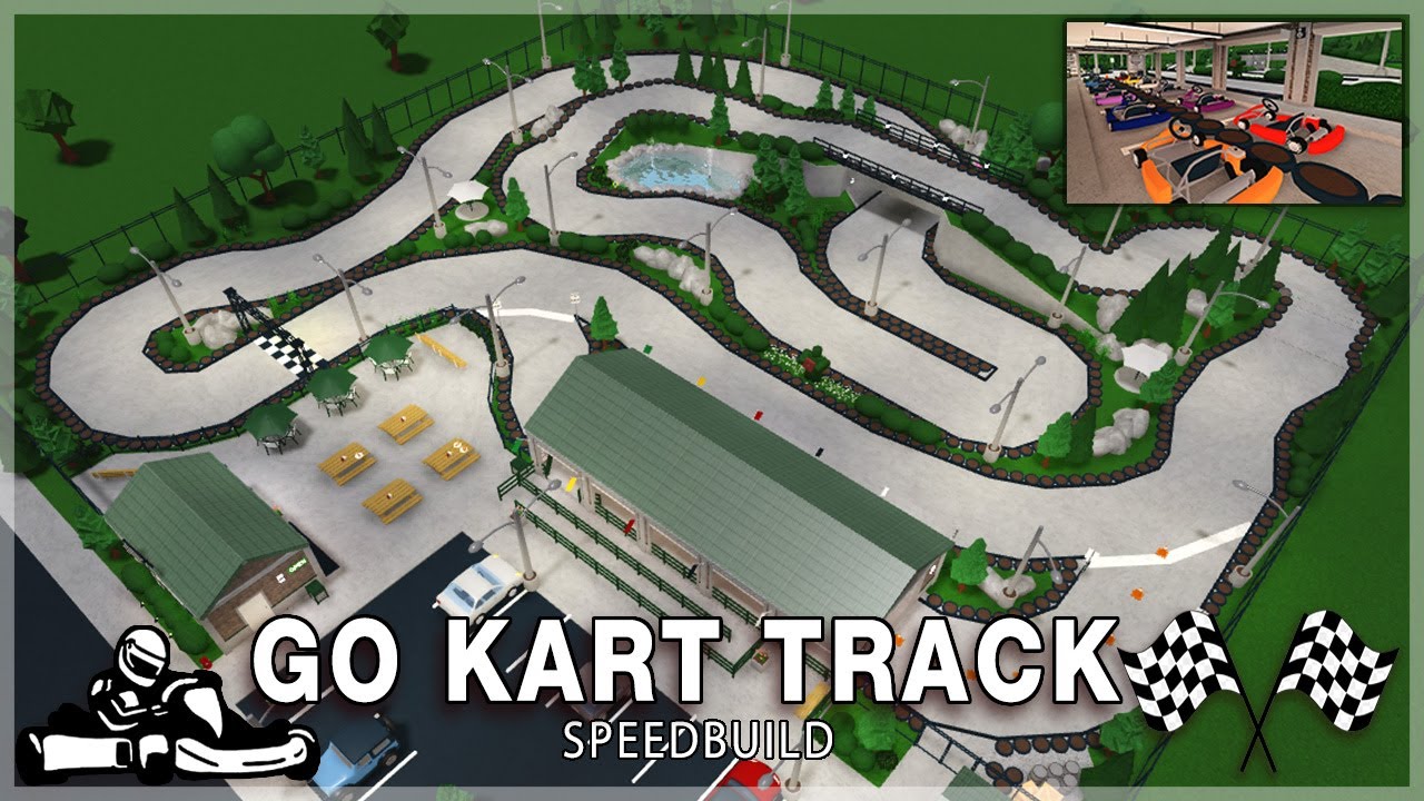 Roblox Bloxburg Go Kart Track Speedbuild Youtube - gkgo kart roblox