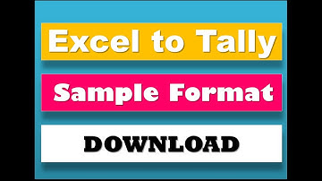 Excel to Tally Sample Data Formats Download | EazyAUTO4 ExceltoTally