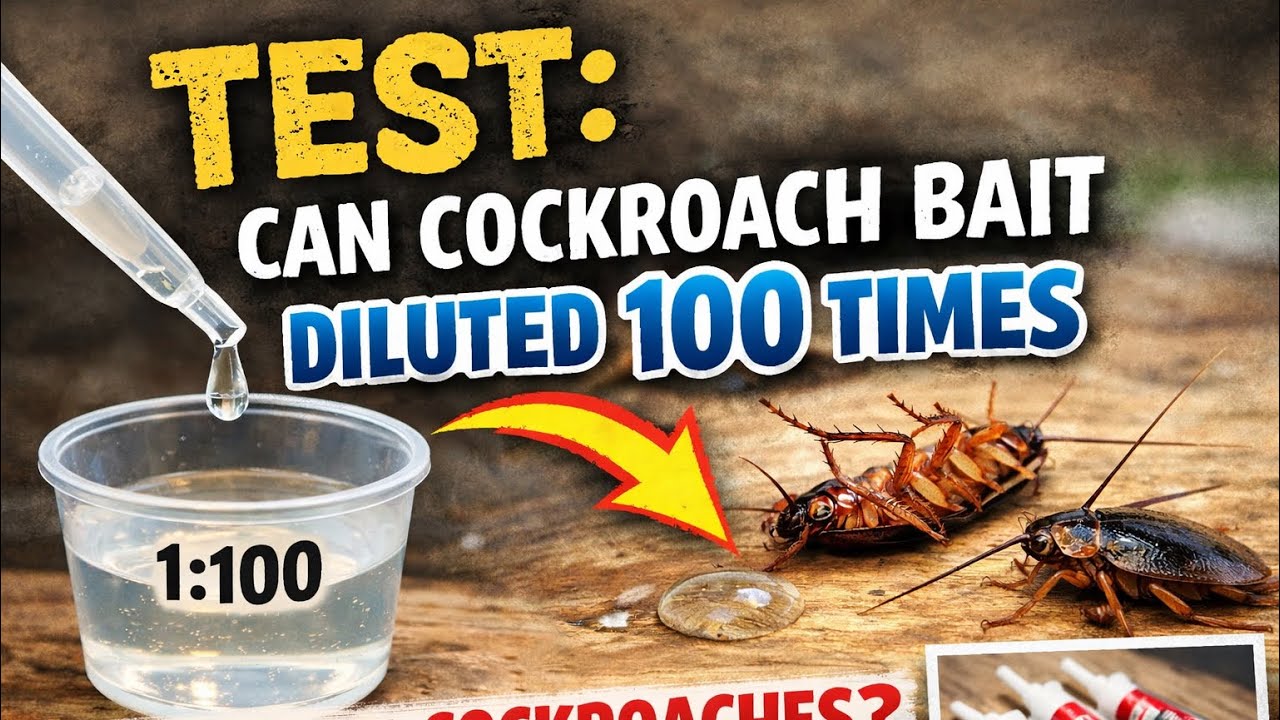 Test: Can cockroach bait diluted 100 times still kill cockroaches?