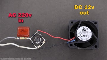 How To Make 220v AC To 12v DC Circuit Without Transformer