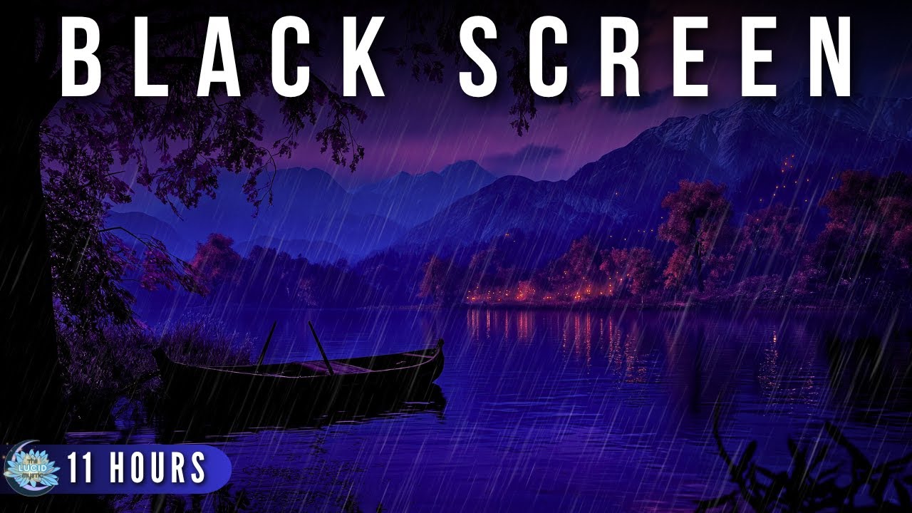 Sleep Deep with RAIN & Binaural Beats ✦ Ambient Music with Lakeside Rain