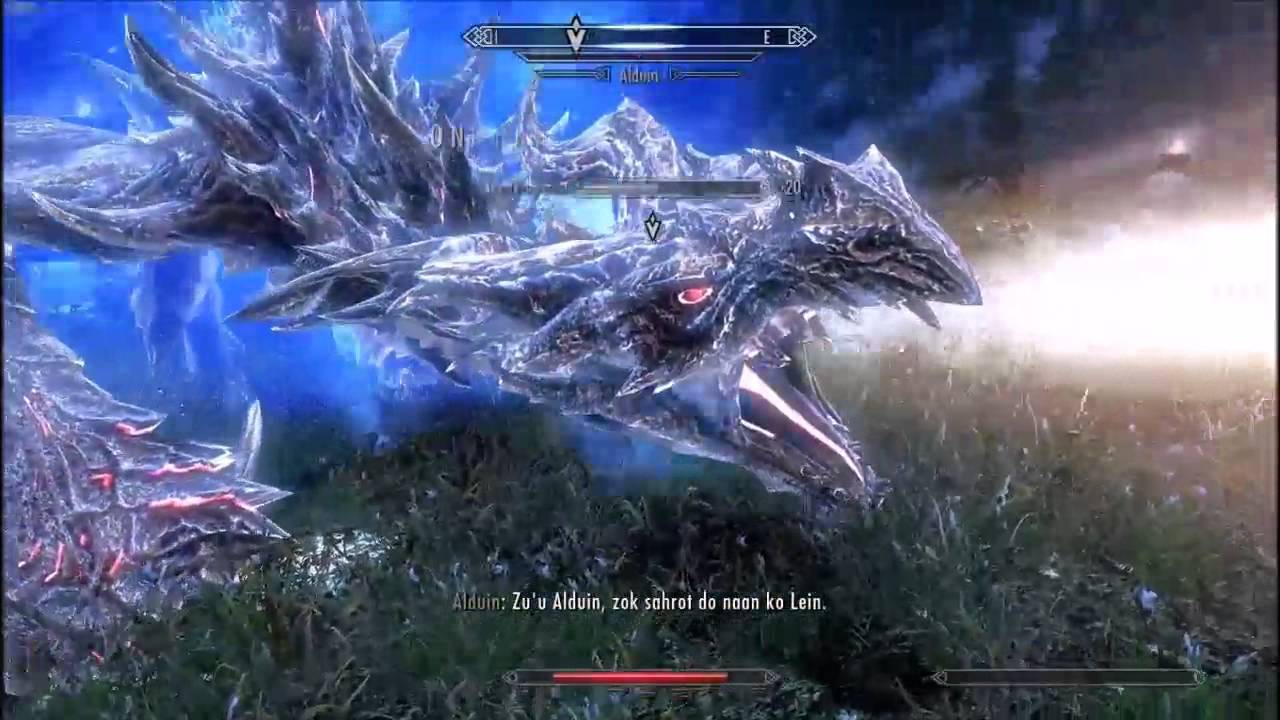 Boss battle with Alduin, the antagonist of the main quest.Imprefvicticious ...