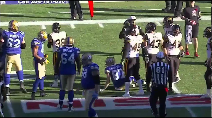Ryan Lacy CFL Debut - Team Leader in Tackles