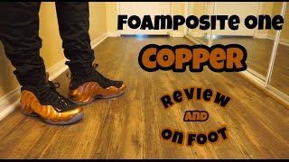 foamposite copper on feet