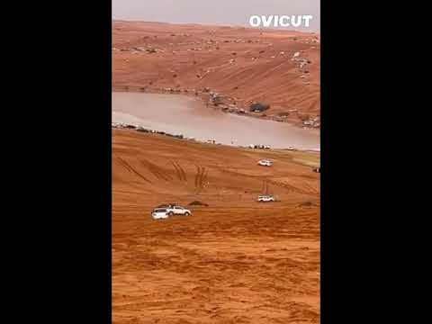 السيول في روضة الخرارة قرب المزاحمية غرب الرياض السعودية