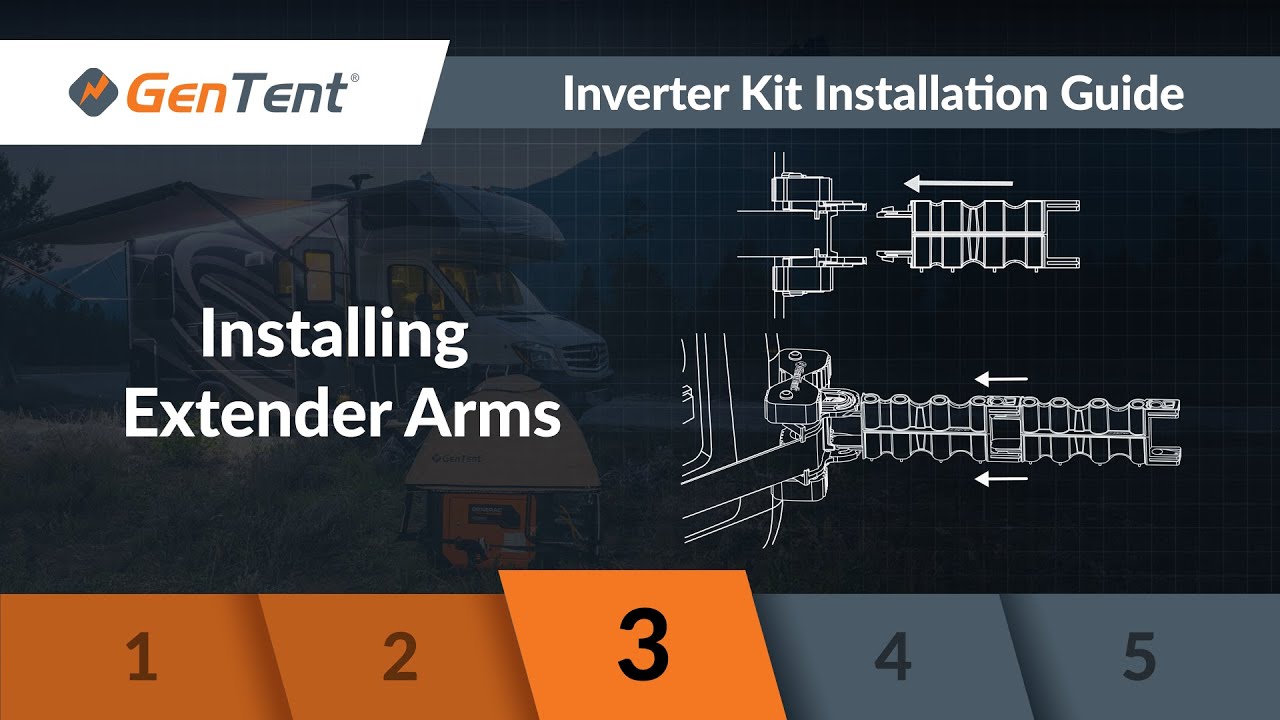 GenTent Inverter Kit Installation - Step 3 - Extender Arms - YouTube