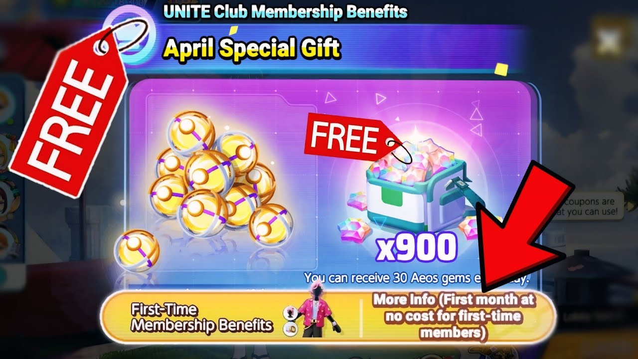 How to Claim FREE 900 Gems NoCost Unite Membership Pokémon