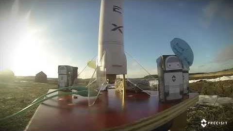 SpaceX Falcon9 Model rocket launch in slow motion, Uppsala