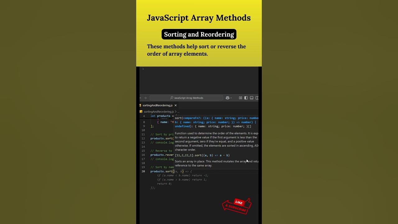 How to Use sort() and reverse() to Sort Arrays in JavaScript? # ...
