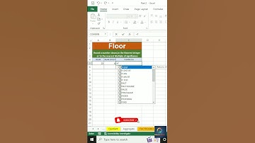 Floor function in Excel ||#shorts ||#excel