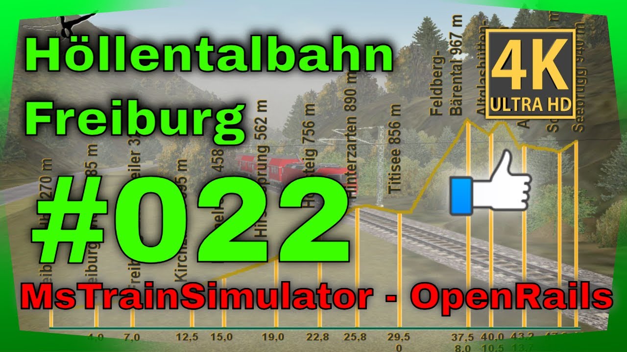 Microsoft Train Simulator Gameplay 4K – 022 – Höllentalbahn Freiburg - RB 18616 4/4