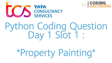 tcs nqt python coding questions * Property Painting* asked in 2020 #tcs #nqt #python #tcsnqt #coding