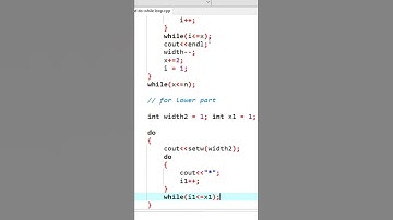 Print Diamond Pattern in C++ | do-while loops #coding #shorts