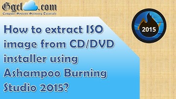 How to extract ISO image from CD or DVD installer using Ashampoo Burning Studio 2015?