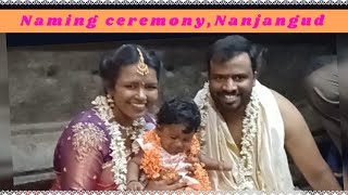 Naming ceremony,nanjangud of our little prince 🤴 VIBHAV #sahanamith #viral #love #youtubeshorts