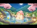 Mochi’s Relaxing Onsen 🌸 Night Lofi Music for Sleep & Chill 🌙 Sakura Hot Spring