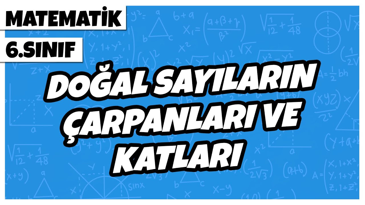 6. Sınıf Matematik - Doğal Sayıların Çarpanları ve Katları | 2022