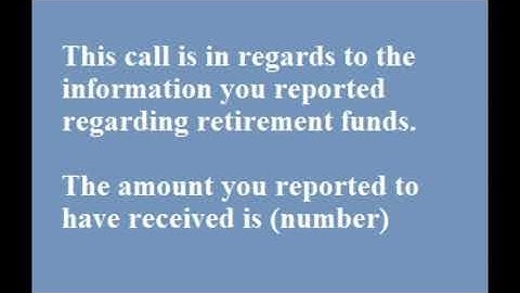 CA EDD Unemployment - Retirement Distribution - Phone Interview Questions