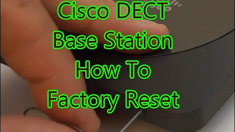 How reset a Cisco DECT Base Station to factory defaults