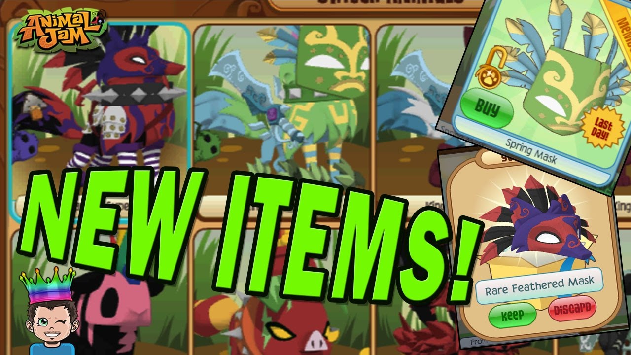 NEW! SPRING TIKI & RARE FEATHERED MASK TODAY ONLY ON ANIMAL JAM! YouTube