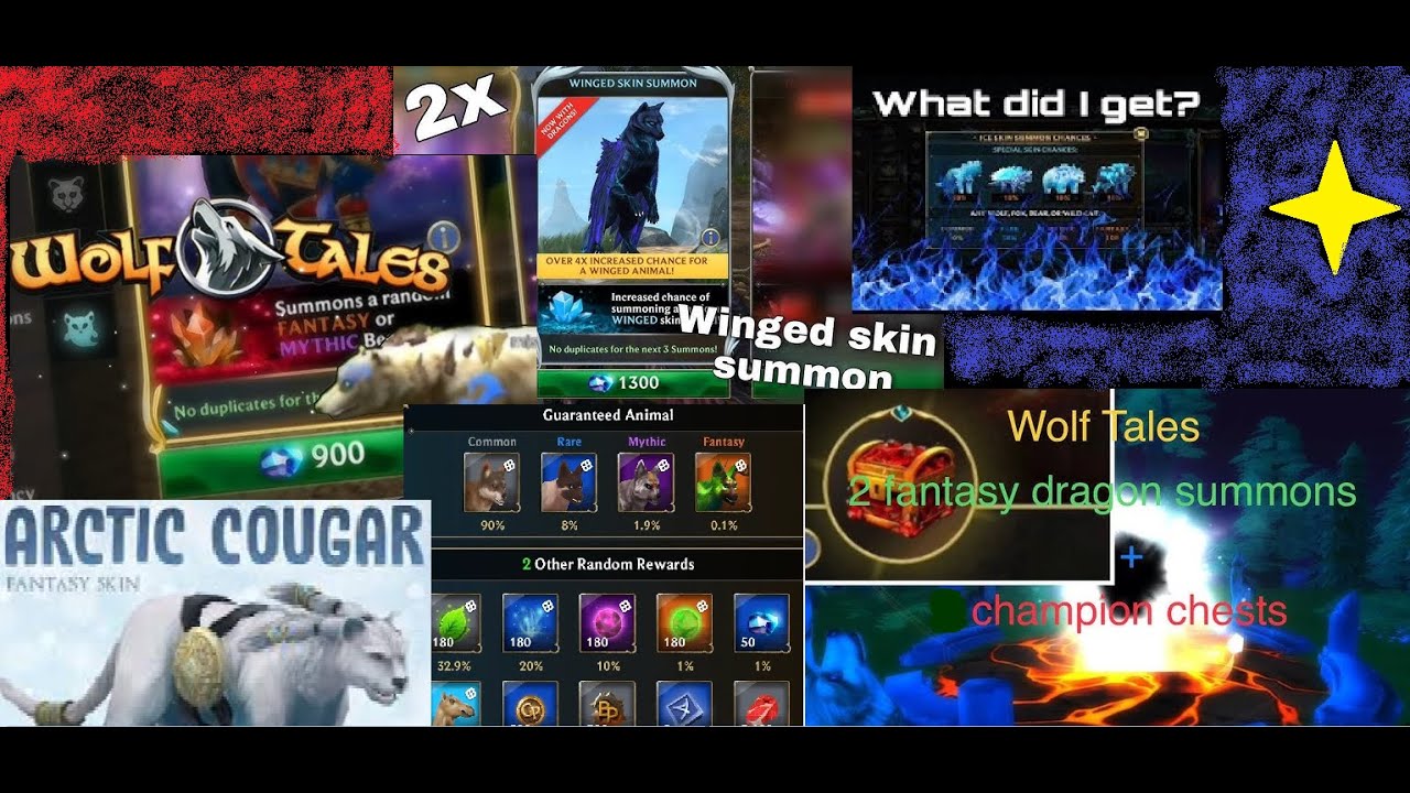 Wolf Tales - All Summons and Champion Chest + 1 Event.🏆🐾🔮