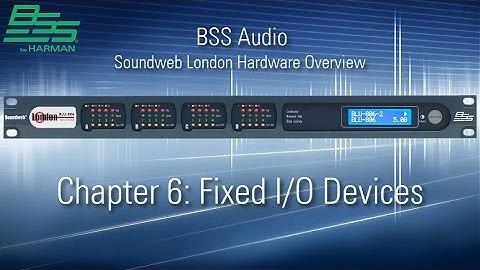 BSS | Soundweb London Hardware Overview - Chapter 6 - Fixed IO Devices