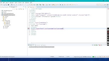 Simple Login Page Design using html in Eclipse | Student Information System |  | Part 6
