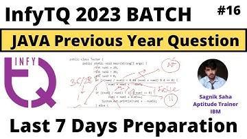InfyTQ 2023 Batch Preparation Series| Java Previous Year Questions | Crack Infytq Exam | DAY-15