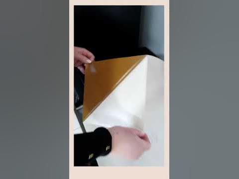 Tükörfólia ragasztása bútorlapra - YouTube