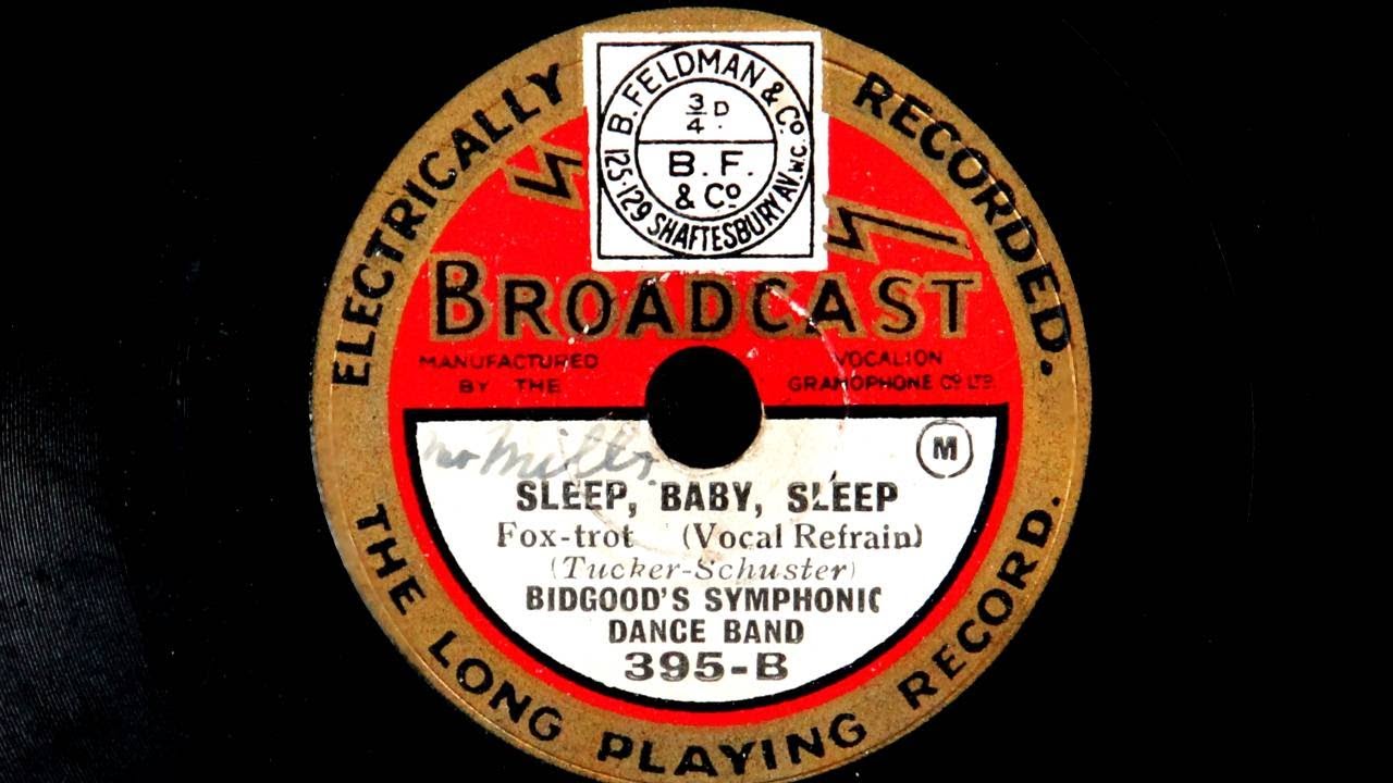 Bidgood's Symphonic Dance Band - Sleep Baby Sleep (1929)