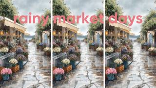 Rainy Morning at the Coastal Flower Market | Soft Piano Music for Reading, Studying & Relaxation screenshot 5