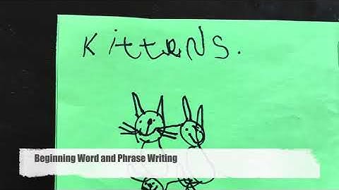 Stages of Emergent Writing