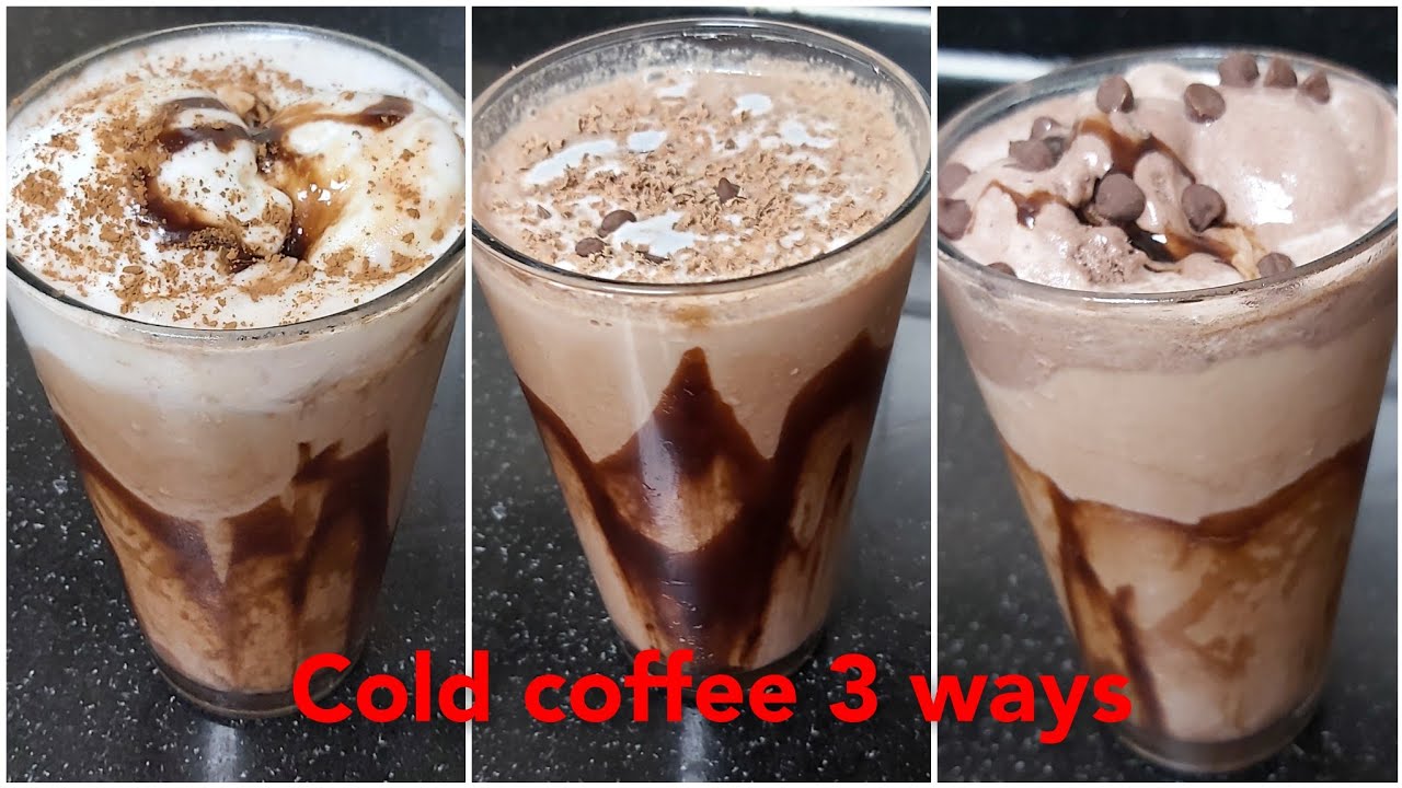 Cold Coffee Recipe In 3 Different Ways // Coffee Shake // Coffee Dessert