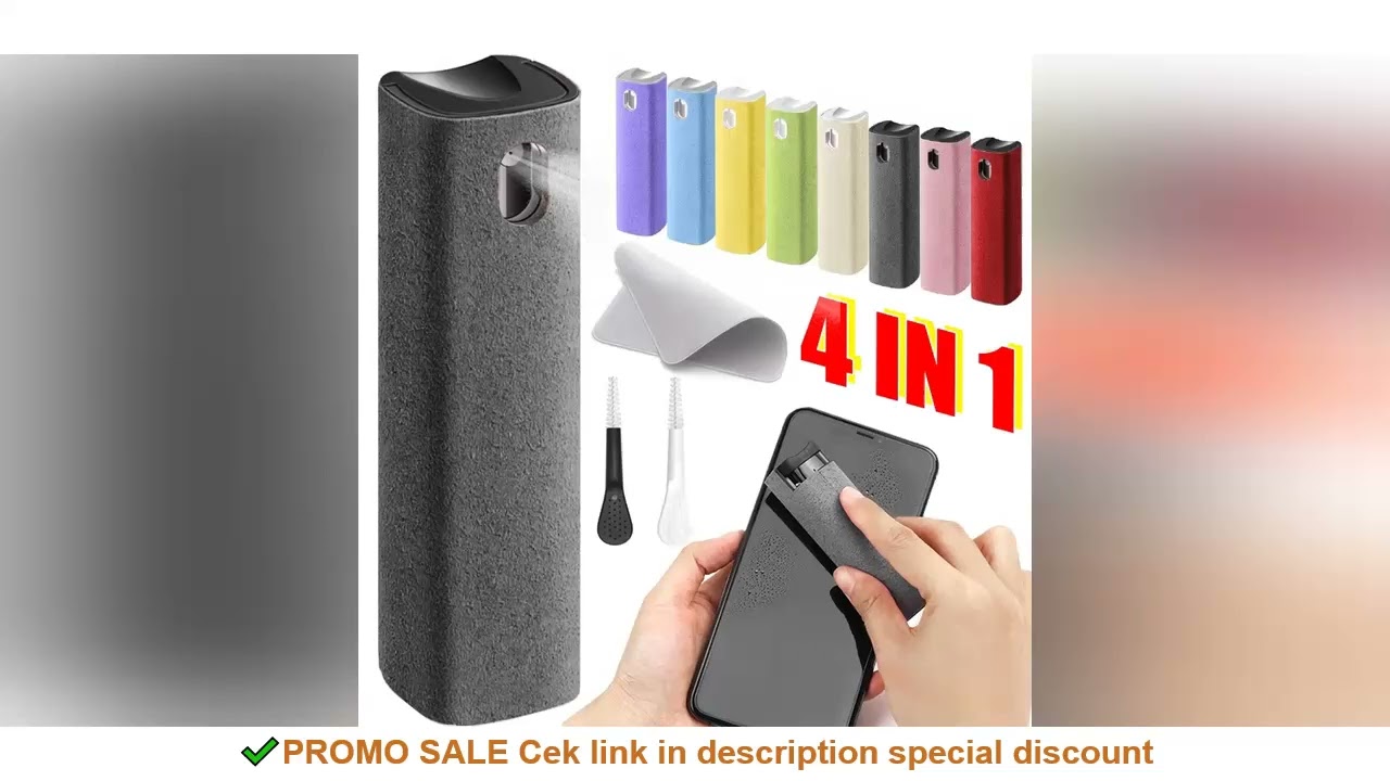 Mini Screen Cleaner Spray Smartphones Soft Microfiber Polishing Cloth Phone PC Cleaner Set Cleaning
