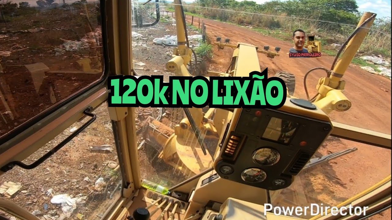 CATERPILLAR 120K NO LIXÃO / Motoniveladora grader niveleuse patrola operador 