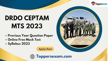 DRDO CEPTAM MTS Previous Year Questions Paper, Syllabus 2023, Online Free Mock Test, Questions Paper